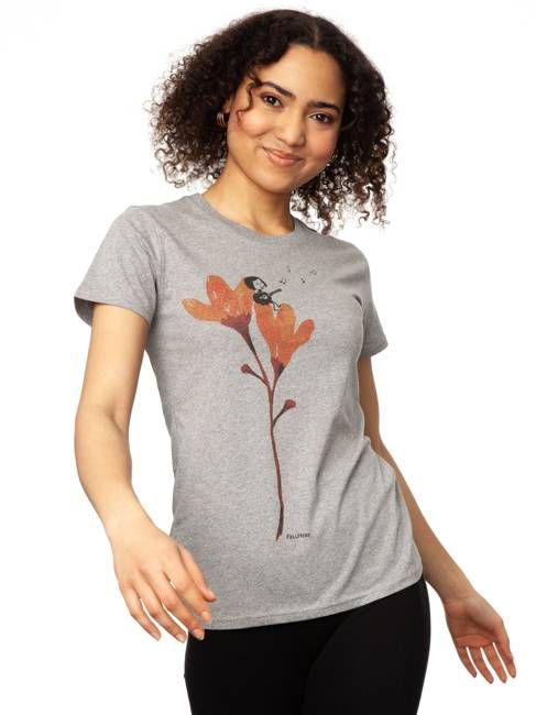 Guitar girl t-shirt melange grey