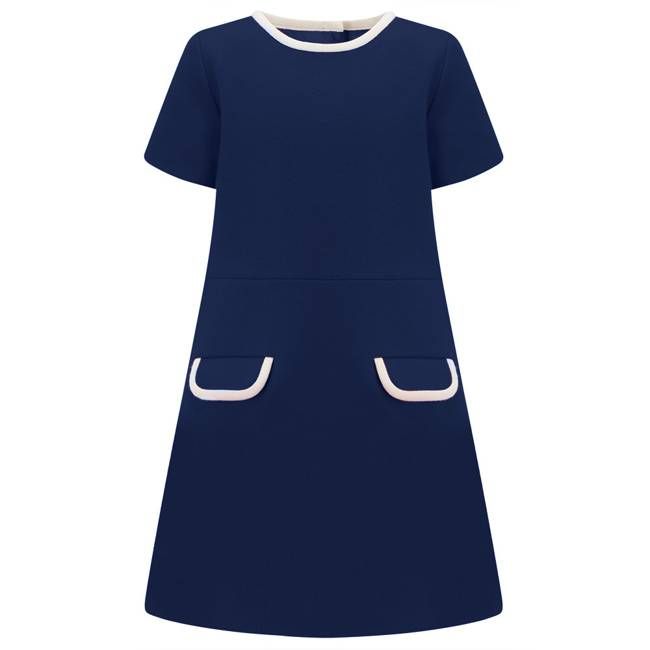 Kensington Girls Dress - Nautical Blue