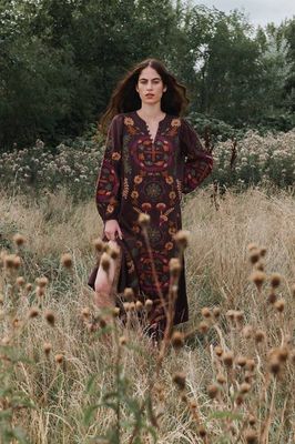 Preeti Embroidered Cotton Dress