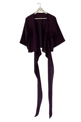 NEW! Linen Wrap Top Deep Purple
