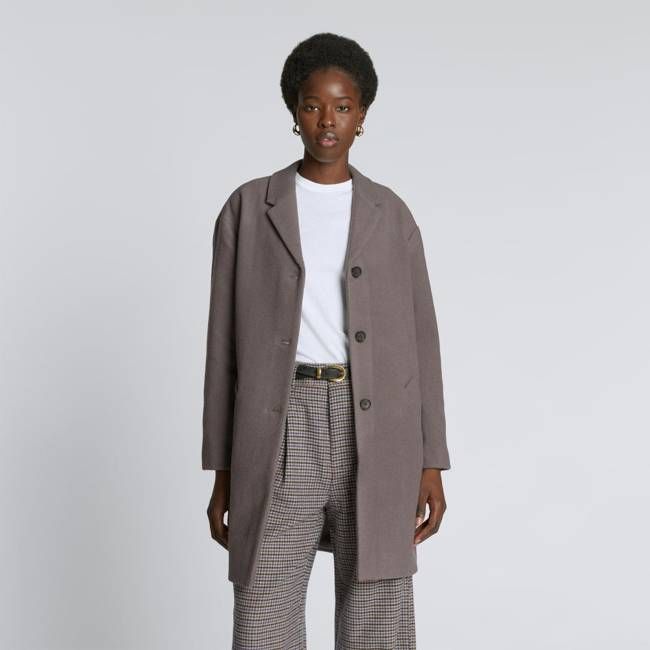 The Italian ReWool® Cocoon Coat | Taupe Grey