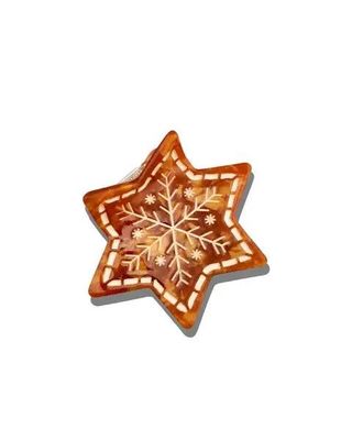 Gingerbread - Hand Painted Gingerbread Claw Hair Clip