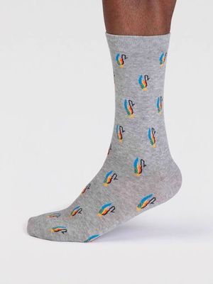 Finley Organic Cotton Fly Fishing Socks - Grey Marle