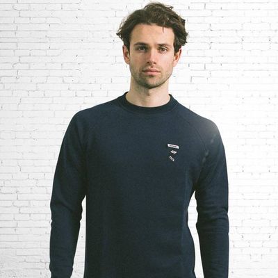 Sweatshirt - organic cotton - L'HOMME EST BON - Navy blue