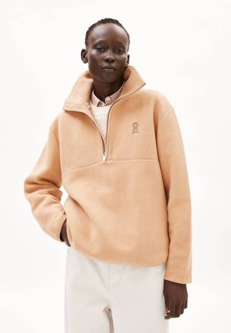 HAARLEENAA COTTON FLEECE SWEAT | beige blond