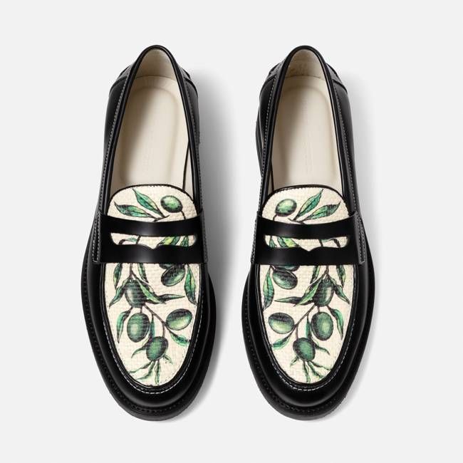 Wilde Olive Raffia Penny Loafer - Men's