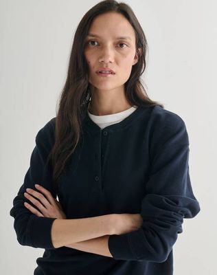 The Lived-In Loopback Henley - Navy / Archive Sale