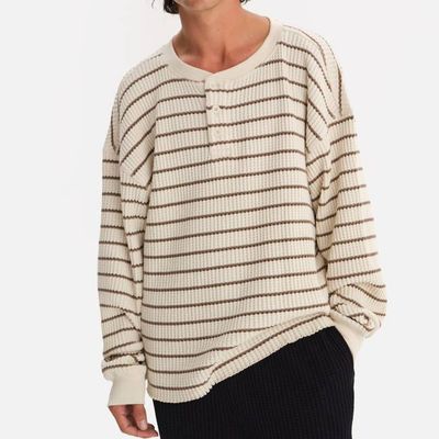 Men's Organic Waffle Henley