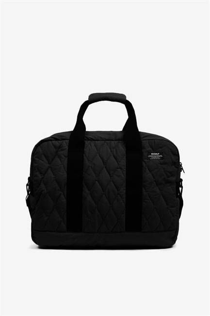 BLACK FLOCK DUFFLE BAG