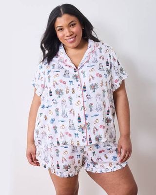 Big Day Bliss - Eco Satin Ruffle Set - Coastal Cloud