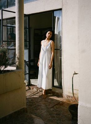Colina Dress, Organic Batiste, Natural