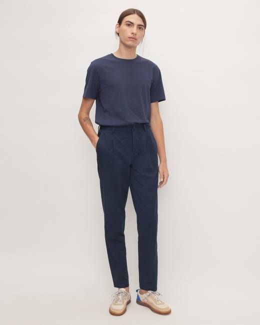 The Pleated Air Chino | Deep Navy