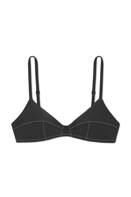 Simone Retro Top in Noir Zig