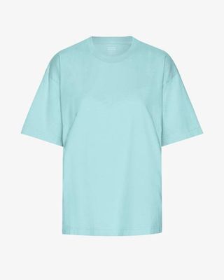 Oversized Organic T-Shirt - Teal Blue