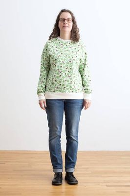 Adult Sweatshirt - Clover & Ladybugs Green