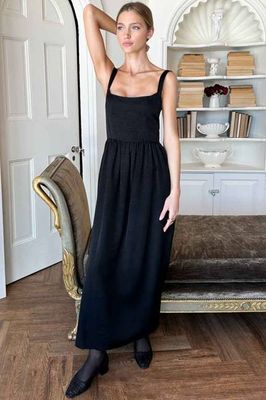 Jour Maxi Dress - Black Swan Bengaline