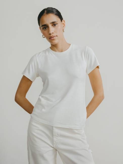 Classic Tee, Regen Silk Noil Jersey, Natural