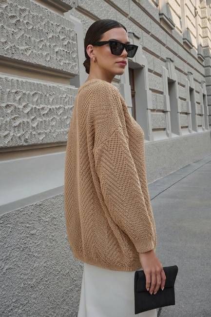 Knitted chevron sweater