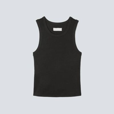The Ribbed Cutout Tank | Black