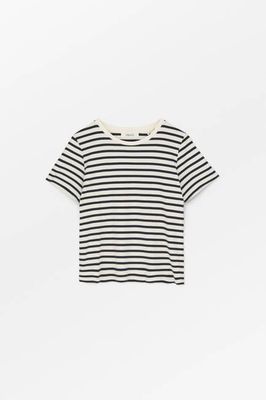 Loui regular tee - Dark navy/White stripe