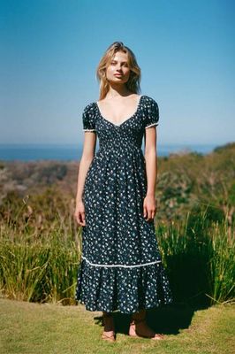 The Matilde Dress | Noir Poppies