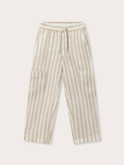 Kids Coconut Stripe Eleuthera Linen Trousers