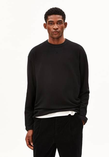 Armedangels Maarkos Waffle Langarmshirt — Schwarz