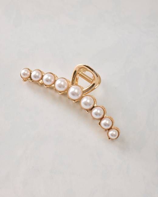 Gold Combo - Milano Pearl Claw Clip - L. Erickson