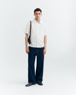 Kurtis white embroidered oversize shirt