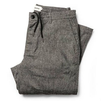 The Carmel Pant in Charcoal Birdseye Wool
