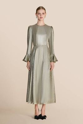 Yahvi Oyster Long Dress