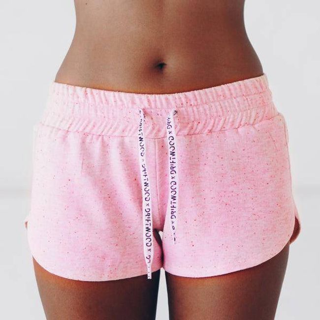 SHORT -gerecycled katoen - ROZE NEPPY MELANGE