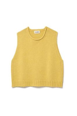Raye Cotton Merino Knitted Vest Yellow Ochre