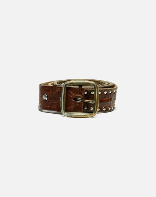 70s Leather Stud Belt