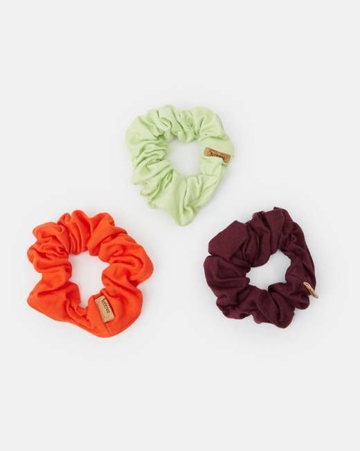 Upcycled Organic Cotton Scrunchies (3-Pack)