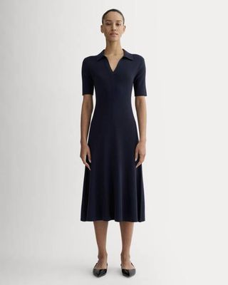 The Knit Polo Dress | Navy