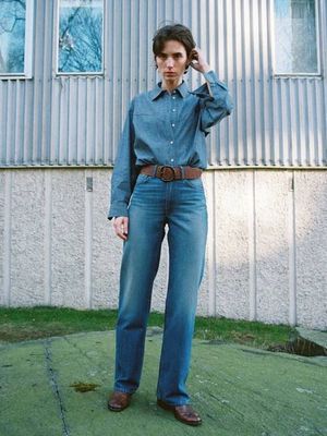 Clean Eileen Hazy Horizon loose wide-leg jeans | Nudie Jeans