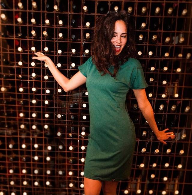 Jurk - gerecycled katoen - groen