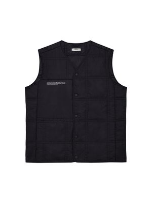 Archive Womens Flower-Warmth Quilted Gilet—black