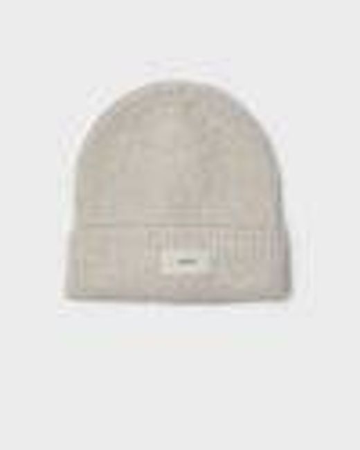 Label Beanie | Natural Heather Ribbed Beanie | Vuori