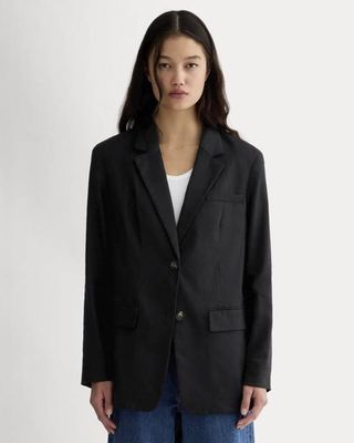 The Oversized Blazer in Buttersmooth | Black