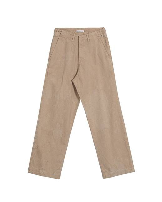 Olderbrother Cotton Silk Trouser - Mud Clay