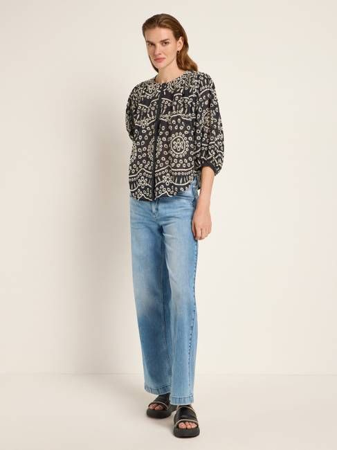 Embroidery Blouse (OCS) with Ruffles