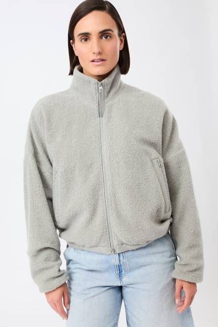 Weiche Blousonjacke mit Stehkragen (Silver)