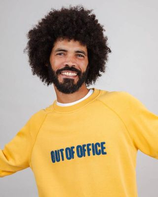 Out of Office Cotton Sweatshirt Yellow