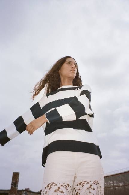 Boxy Raglan - Huge Stripe