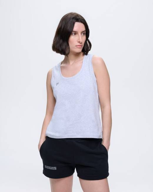 Womens Cotton Tank Top—Grey Marl
