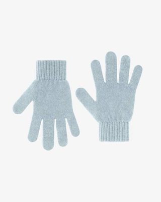 Merino Wool Gloves - Polar Blue