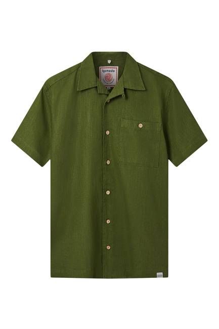 SPINDRIFT - Linen/OC shirt - Khaki