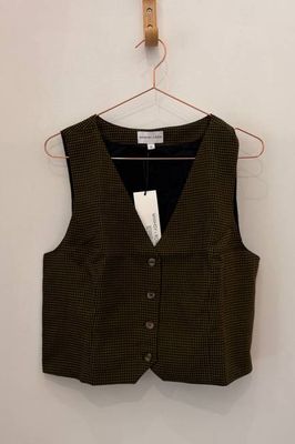 Sample Sale Bowie Vest in Hunter Gingham